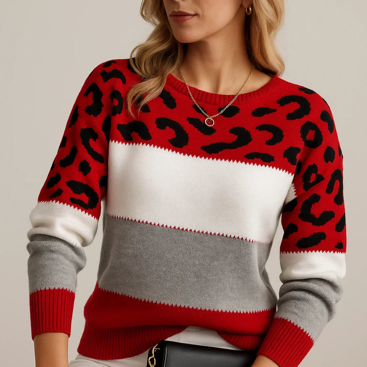 Tiger - LEOPARD PRINT CASUAL SWEATER