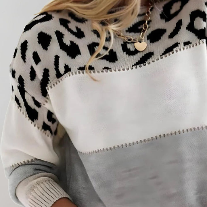 Tiger - LEOPARD PRINT CASUAL SWEATER