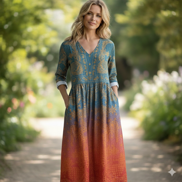 Demetria | Boho maxi dress in soft premium fabric