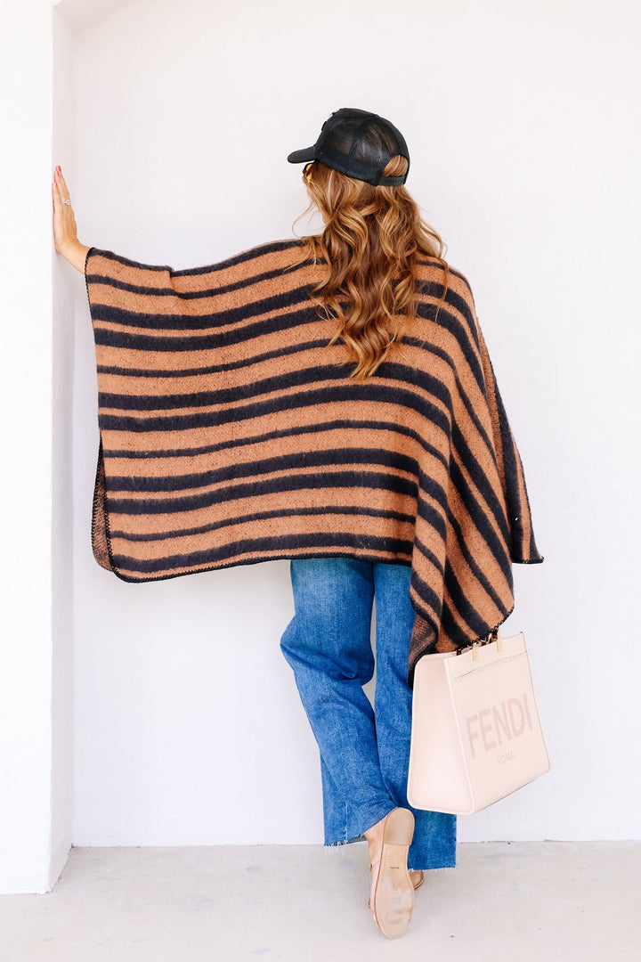 Feeling Fierce Brown Short Sleeve Kimono